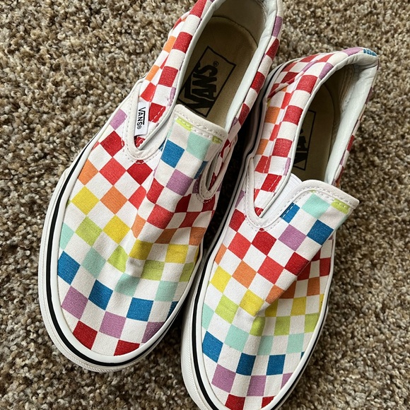 Rainbow Checkered Vans - Picture 2 of 3